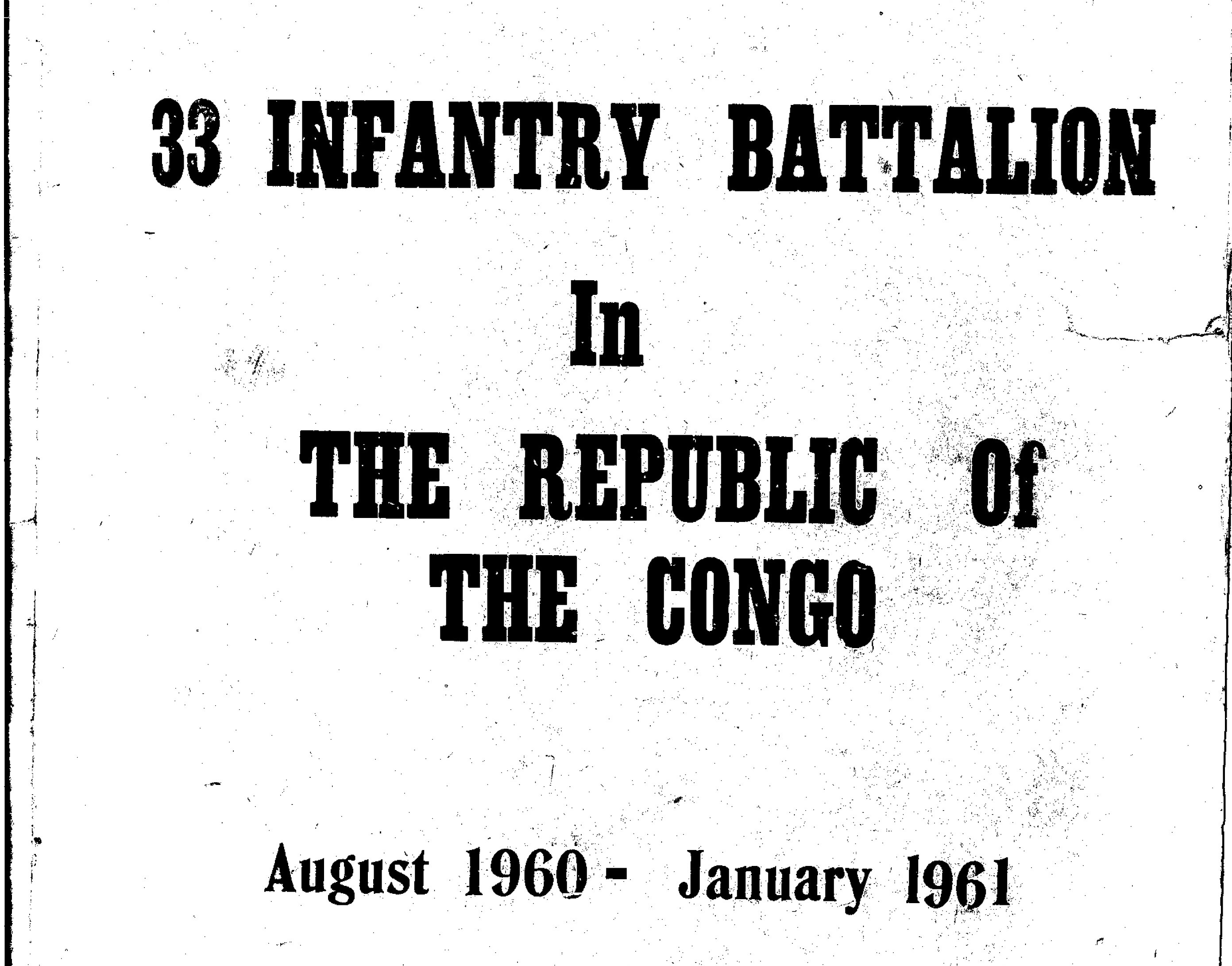 33 Inf Bn Congo