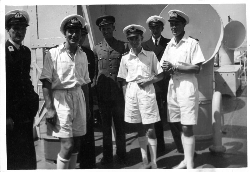 Group including the officers of the H.M.S. Childers taken on board the L.E. Macha