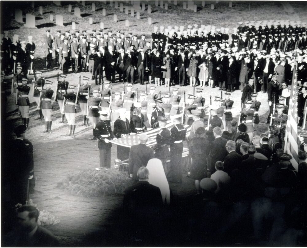 Cadets at graveside