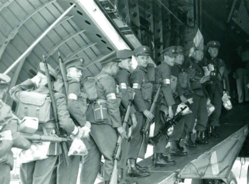 Irish Soldiers departing for the Congo